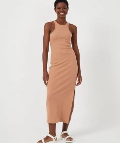 French Connection Rasha Ribbed Bodycon Midi Dress