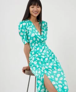 French Connection Aimee Inu Front Split Midi Dress