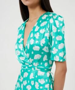 French Connection Aimee Inu Front Split Midi Dress