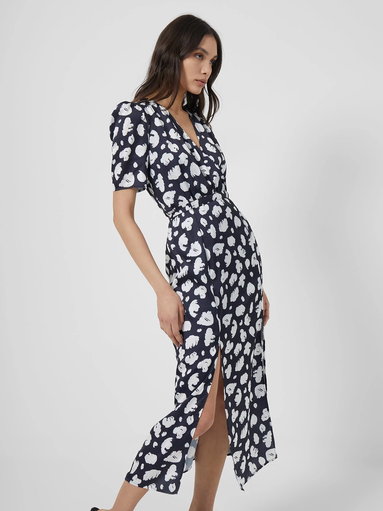 French Connection Aimee Enid Front Split Midi Dress New In 4 French Connection Aimee Enid Front Split Midi Dress New In