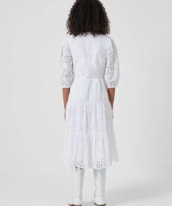 French Connection Abana Biton Organic Broiderie Dress New In