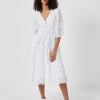 French Connection Abana Biton Organic Broiderie Dress New In