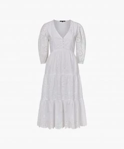 French Connection Abana Biton Organic Broiderie Dress New In