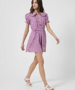 French Connection New In Adalhia Organic Gingham Mini Dress