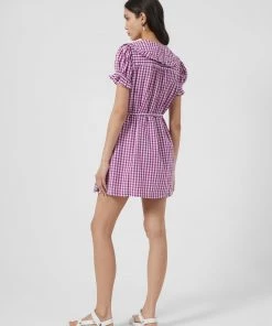 French Connection New In Adalhia Organic Gingham Mini Dress