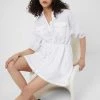 French Connection Ahia Cotton-Linen Shirt Mini Dress