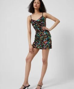 French Connection Evia Sequin Bodycon Mini Dress New In