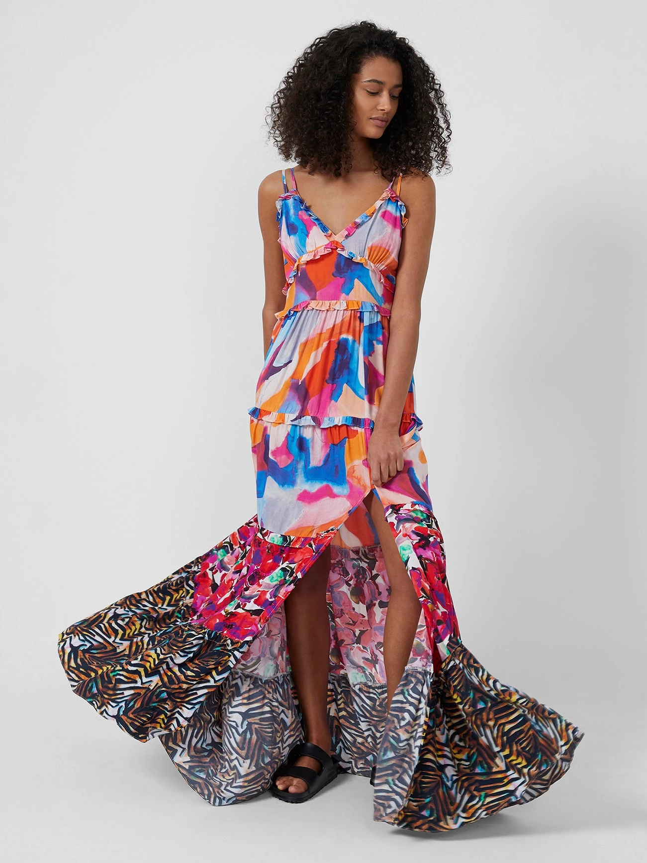 French Connection Isadora Delphine Tiered Maxi Dress 4 French Connection Isadora Delphine Tiered Maxi Dress