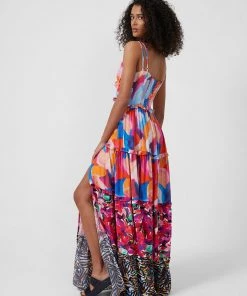 French Connection Isadora Delphine Tiered Maxi Dress 10 French Connection Isadora Delphine Tiered Maxi Dress
