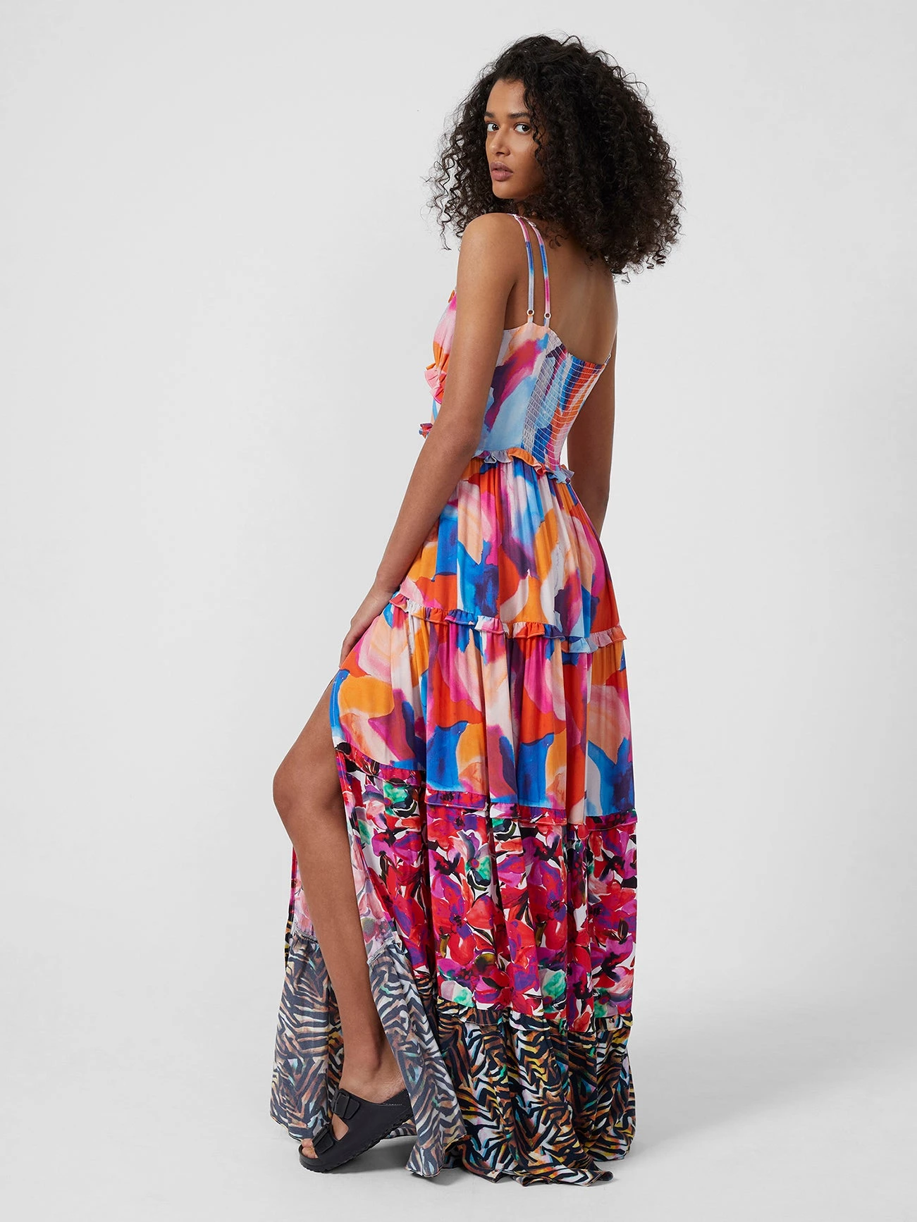 French Connection Isadora Delphine Tiered Maxi Dress 6 French Connection Isadora Delphine Tiered Maxi Dress