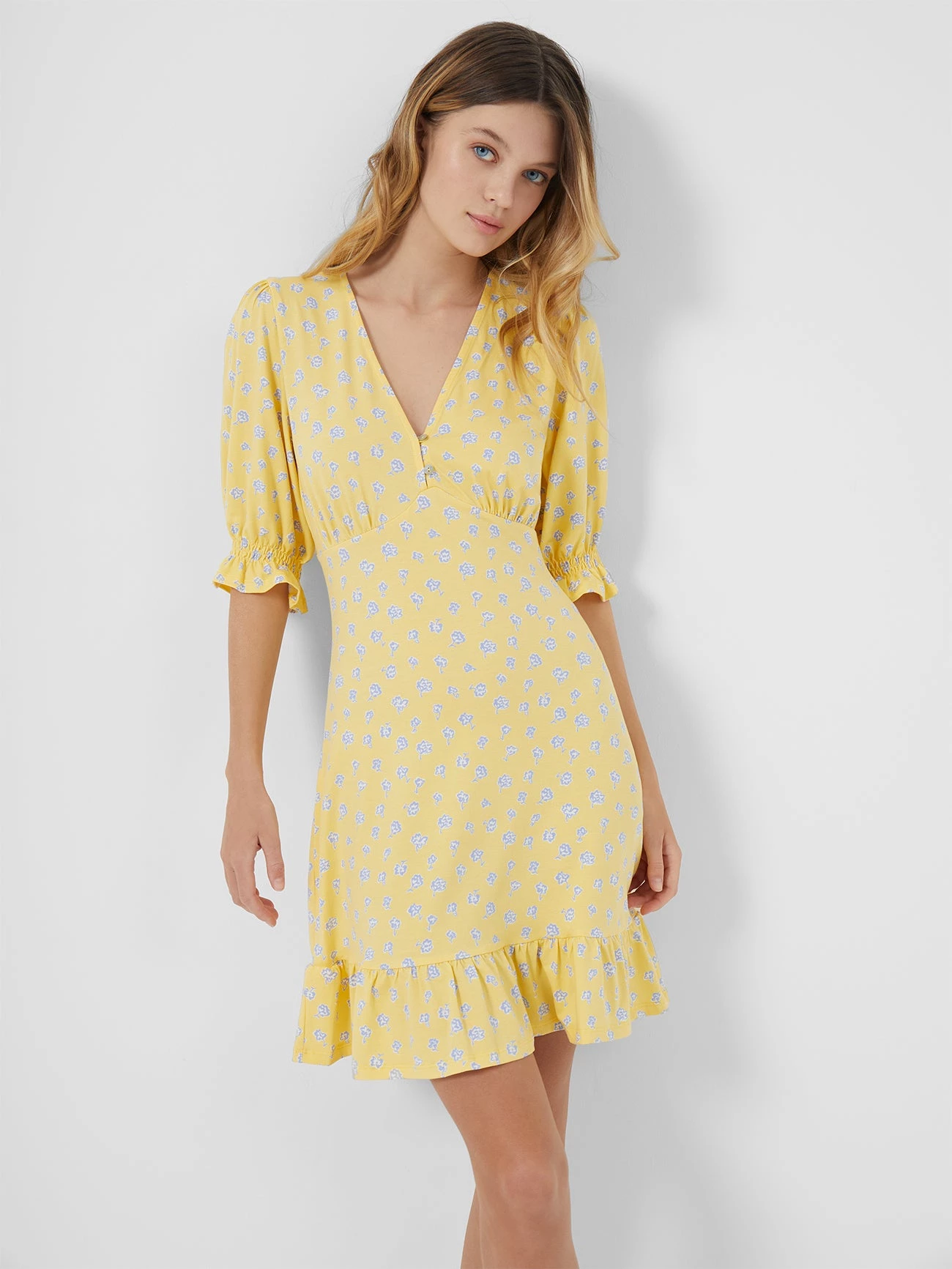 French Connection Peony-Doria Eco Puff-Sleeve Dress 3 French Connection Peony-Doria Eco Puff-Sleeve Dress