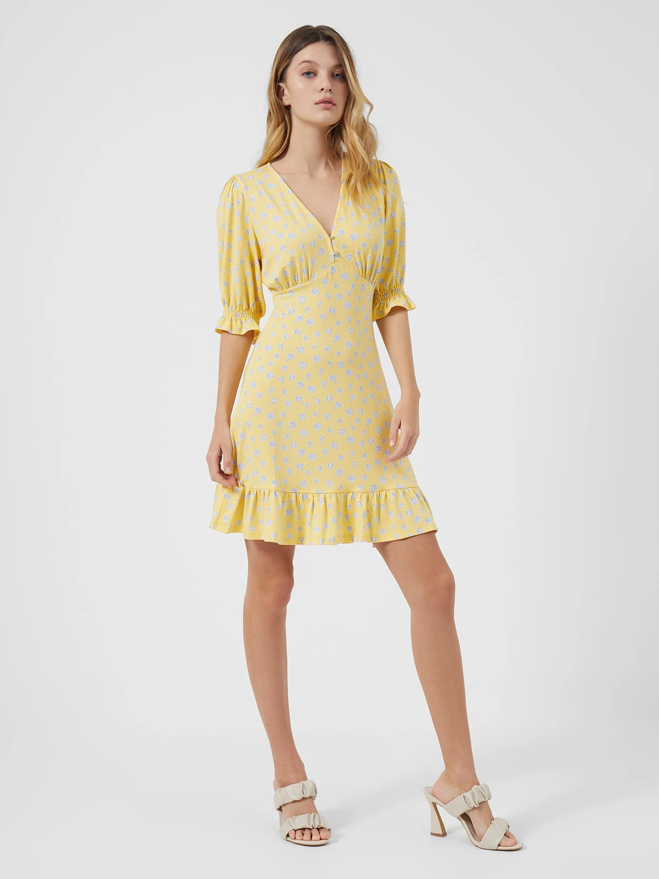 French Connection Peony-Doria Eco Puff-Sleeve Dress 4 French Connection Peony-Doria Eco Puff-Sleeve Dress