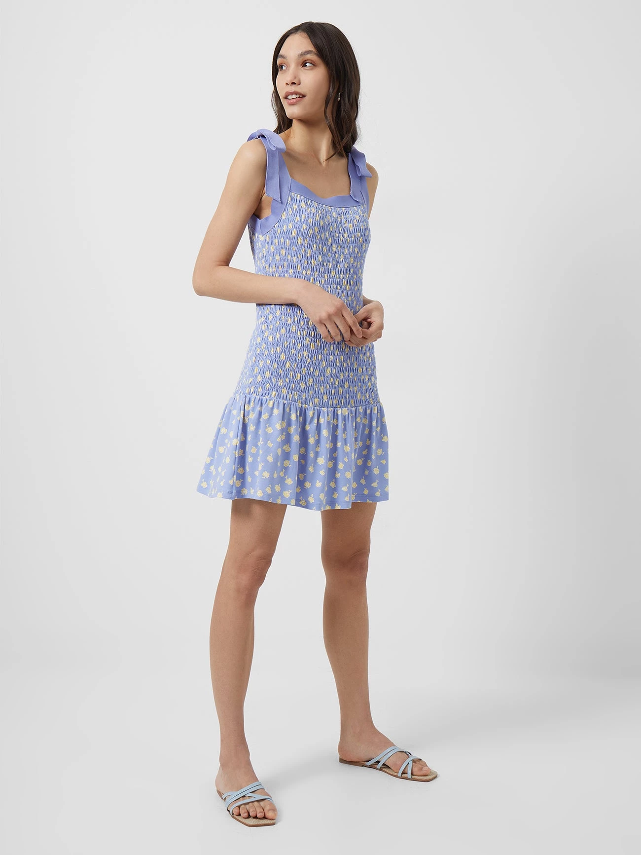 French Connection New In Peony-Doria Eco Ruched Dress 4 French Connection New In Peony-Doria Eco Ruched Dress