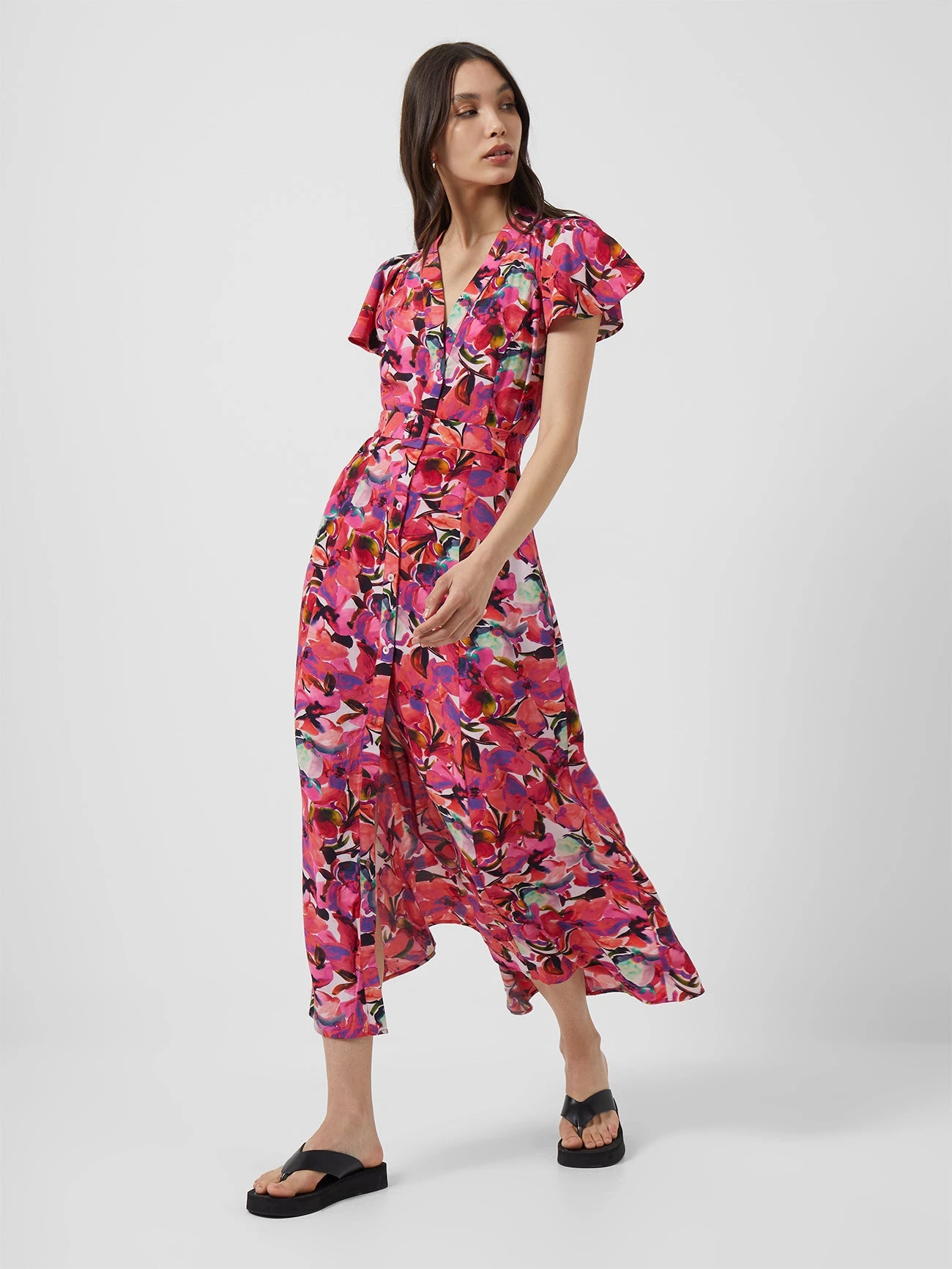 French Connection New In Isadora Delphine Belted Maxi Dress 5 French Connection New In Isadora Delphine Belted Maxi Dress