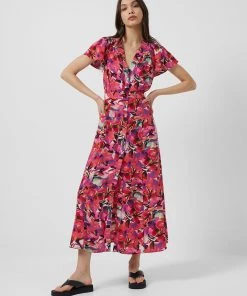 French Connection New In Isadora Delphine Belted Maxi Dress 10 French Connection New In Isadora Delphine Belted Maxi Dress