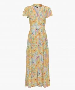 French Connection Isadora Delphine Belted Maxi Dress