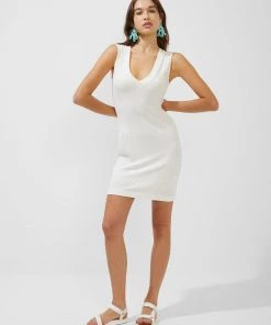 French Connection Piki Eco Jersey V-Neck Mini Dress New In