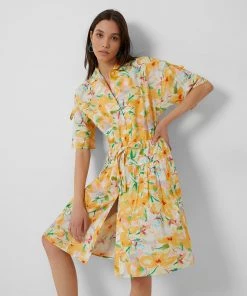 French Connection Adelphi Poplin Midi Shirt Dress