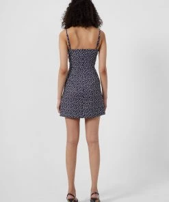 French Connection Sale Aura Ditsy Whisper Ruffle Mini Dress