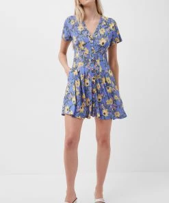 French Connection Eloise Meadow Jersey V-Neck Dress