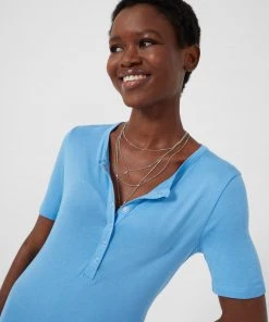 French Connection Solid Meadow Jersey Button Dress 9 French Connection Solid Meadow Jersey Button Dress