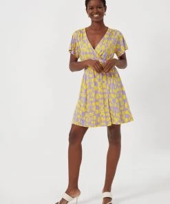 French Connection Islanna Meadow Jersey Wrap Dress