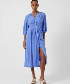 French Connection Cora Pleated Midi Dress