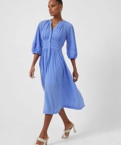 French Connection Cora Pleated Midi Dress