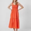French Connection Rhodes Solid Midi Sun Dress Sale