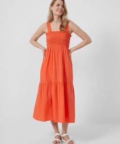 French Connection Rhodes Solid Midi Sun Dress Sale