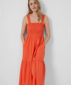 French Connection Rhodes Solid Midi Sun Dress Sale
