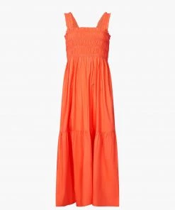 French Connection Rhodes Solid Midi Sun Dress Sale