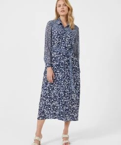 French Connection Areita Drape Printed Shirt Dress Sale