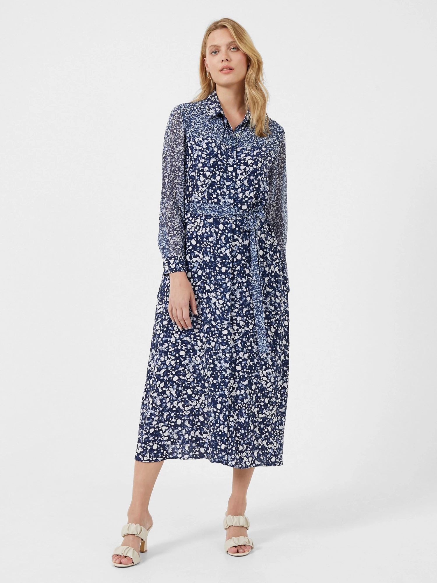 French Connection Areita Drape Printed Shirt Dress Sale 3 French Connection Areita Drape Printed Shirt Dress Sale