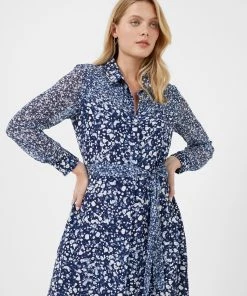 French Connection Areita Drape Printed Shirt Dress Sale