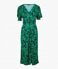 French Connection Florey Meadow Jersey Midi Tea Dress