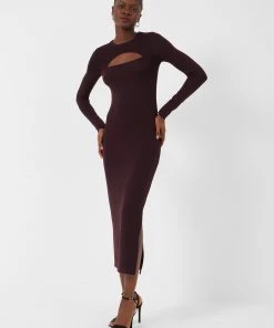 French Connection Sweeter Sweater Cut-Out Midi Dress Sale
