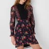 French Connection Ella Rose Recycled Lace Mix Mini Dress