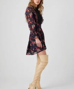 French Connection Ella Rose Recycled Lace Mix Mini Dress