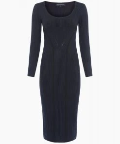 French Connection Sale Simona Knit Scoop Neck Bodycon Dress