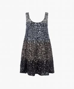 French Connection Sale Estari Ombre Swing Sequin Dress