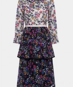 French Connection Sale Allianna Recycled Mix Tiered Dress