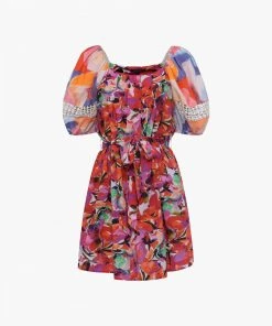 French Connection Isadora Patch Poplin Bardot Dress