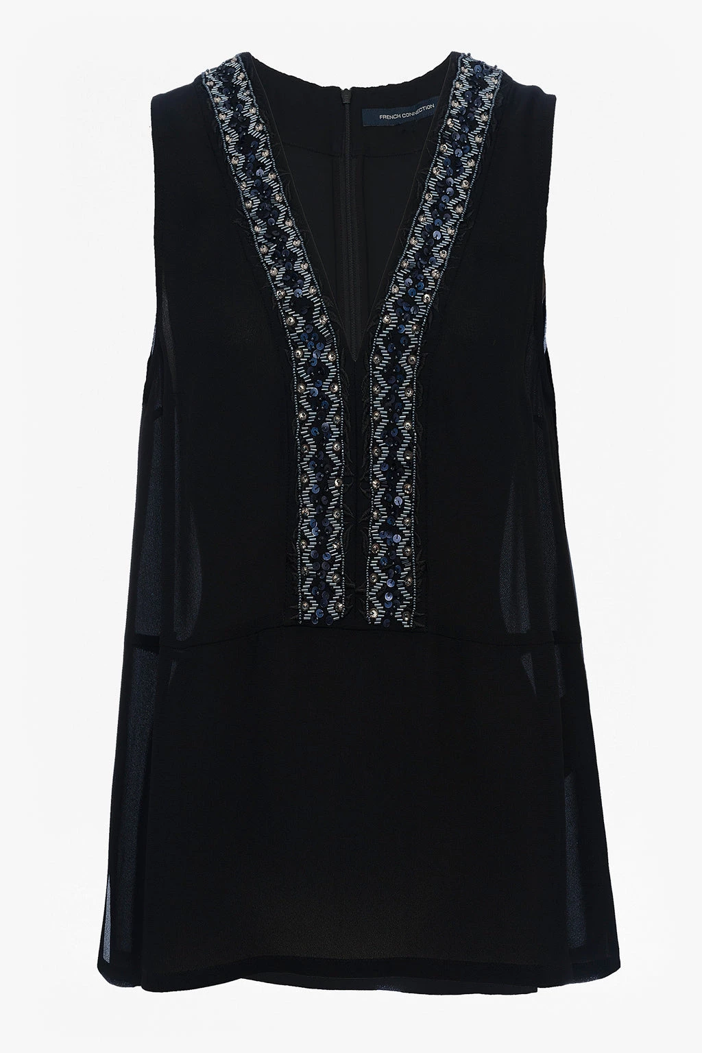 French Connection Karlo Drape Embellished Top Sale 6 French Connection Karlo Drape Embellished Top Sale