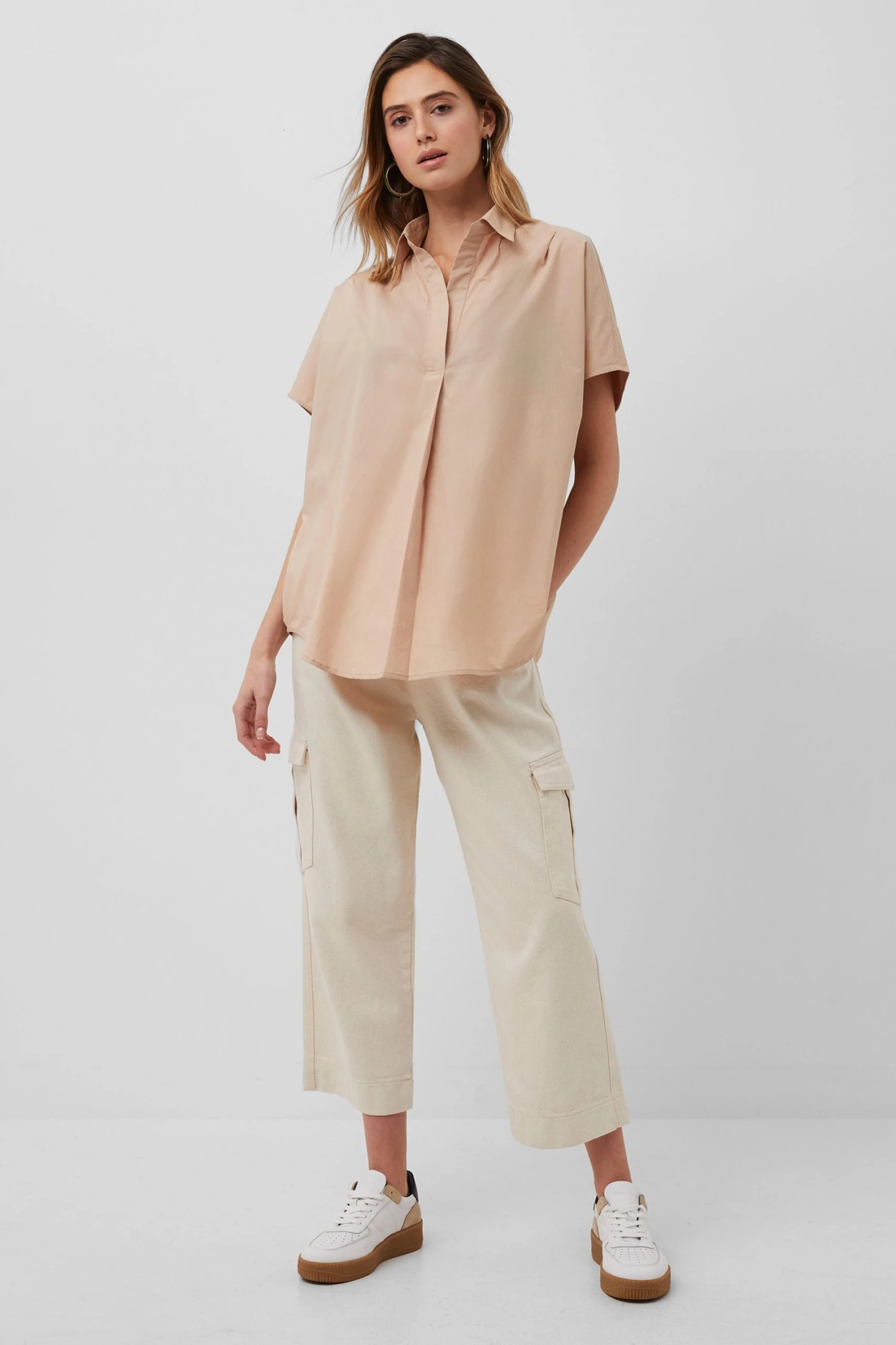 French Connection Cele Rhodes Poplin Short-Sleeved Shirt 4 French Connection Cele Rhodes Poplin Short-Sleeved Shirt