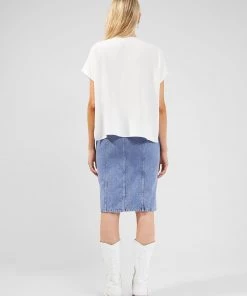 French Connection Crepe Light Short-Sleeve V-Neck Top Tops