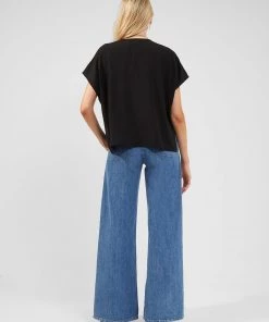 French Connection Tops Crepe Light Short-Sleeve V-Neck Top