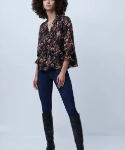 French Connection Desta Fil De Coupe Smock Top Last Chance To Buy