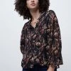 French Connection Desta Fil De Coupe Smock Top Last Chance To Buy