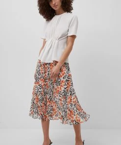 French Connection Emmy Crepe Gathered Top Last Chance To Buy